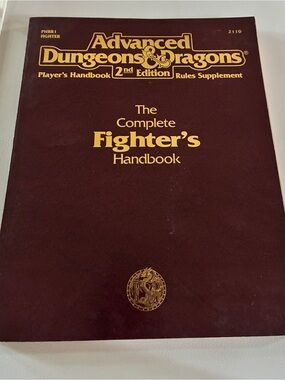 The Complete Fighter's Handbook Advanced Dungeons & Dragons 2nd Edition TSR 2110